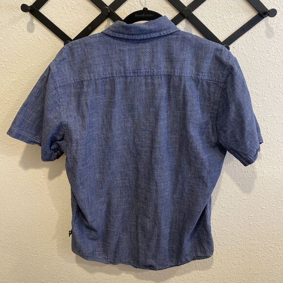 Howler Brothers Short Sleeve Button Down Size Medium Blue - Picture 7 of 7